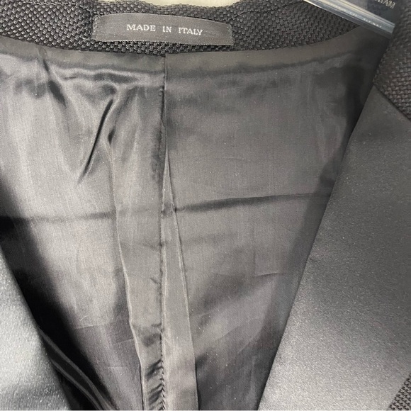 Men’s Emporio Armani Made In Italy Black Textured Blazer Size 52! - Picture 3 of 8